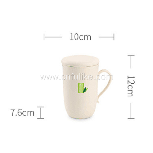 High Quality Bamboo Fiber Plastic Mugs with Lid